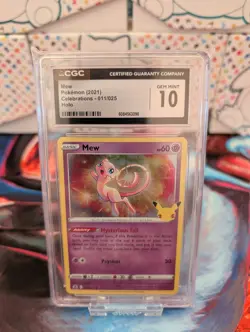 Pokemon Mew Holo 011/025 CGC Gem Mint 10 Celebrations 25th Anniversary - Image 2