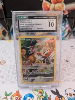 Pokemon Galarian Zapdos SWSH283 CGC Gem Mint 10 Black Star Promo Crown Zenith - Image 2