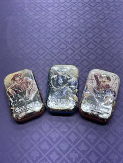 One Piece Tin Pack Set Vol 2 Set of 3 | TS-02 OP-13 | Factory Sealed | Bandai - Image 1