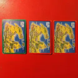 1996 Bandai Pokemon Carddass #000 Charizard Venusaur Blastoise Town Map F/S JP - Image 2