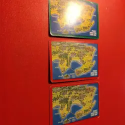 1996 Bandai Pokemon Carddass #000 Charizard Venusaur Blastoise Town Map F/S JP - Image 3