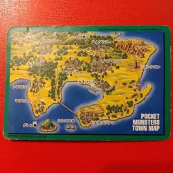 1996 Bandai Pokemon Carddass #000 Charizard Venusaur Blastoise Town Map F/S JP - Image 5