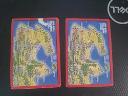 Charizard & Blastoise Town Map Pokemon Japanese Bandai Carddass 1996 DMG Set - Image 2