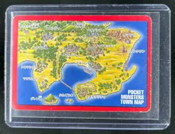 1996 Pokemon Japanese Bandai Carddass Pocket Monsters Charizard Town Map Red 000 - Image 2