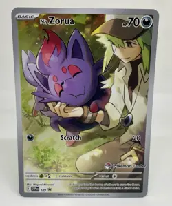 N's Zorua SVP 189 Pokemon Center Journey Together Black Star Promo NM Pokemon - Image 1