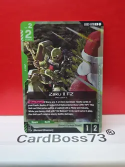 Zaku II FZ GD03-020 Rare Steel Requiem Gundam Card Game - Foil - Image 1