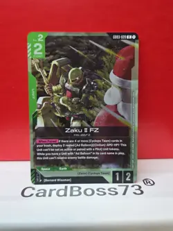 Zaku II FZ GD03-020 Rare Steel Requiem Gundam Card Game - Foil - Image 3