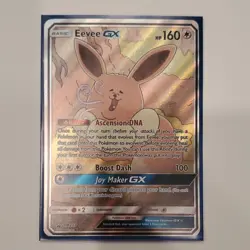 Eevee GX SM233 Promo Full Art Holo HP160 Q-Rais English Pokemon TCG Card - Image 1