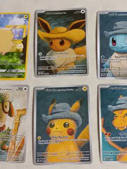 6 Pokemon x Van Gogh Black Star Promo ACG Art Card - read description - Image 3