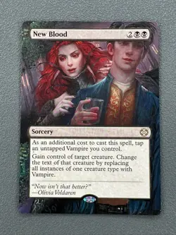 New Blood MTG The Lost Caverns of Ixalan Commander Hand Painted Full Altered Art - Image 1