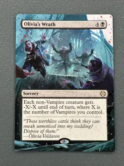 Olivia's Wrath MTG The Lost Caverns of Ixalan Commander Hand Painted Altered Art - Image 1