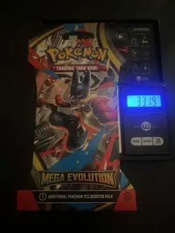(VERY HEAVY) 33.19g Pokemon TCG Mega Evolution Sleeved Booster Pack (SEALED)✅ - Image 1