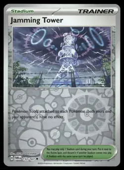 Jamming Tower 153/167 Twilight Masquerade Trainer Holo Pokemon TCG - Image 1