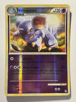 Pokemon TCG Nidoqueen 28/102 Reverse Holo Rare HGSS Triumphant - Image 1