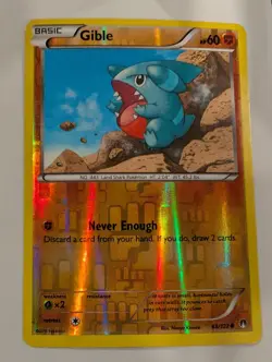 Gible - 68/122 - XY BREAKPoint Pokemon Reverse Holo Foil Nice! - Image 1