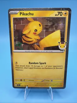 Pikachu 051 /162 Stamped 2026 Pokemon Day 30 Promo TCG With Coin - Image 1