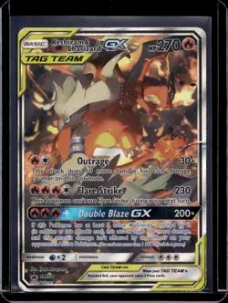Pokemon SM Promos Reshiram & Charizard GX SM201 - Image 1
