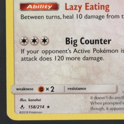 Snorlax 158/214 - Sun & Moon Unbroken Bonds Holo Rare Pokemon TCG NM - Image 4