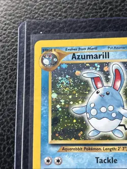 Azumarill Pokemon WOTC 2000 Neo Genesis Holo 2/111 Double Swirls - Image 4