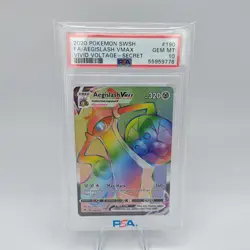 2020 Pokemon Aegislash VMAX Secret Rare 190/185 PSA 10 (Vivid Voltage) - Image 1