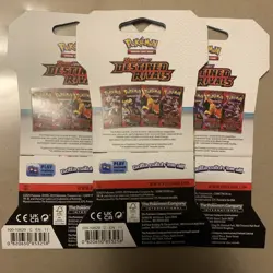 Pokemon TCG Destined Rivals Sleeved Booster Packs X3 Factory Sealed English - Image 2