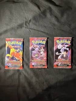 Pokemon TCG Destined Rivals Booster Packs X3 Factory Sealed New English - Image 1