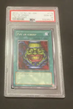 2010 2017 Yu-Gi-Oh! Pot of Greed LOB-119 Rare PSA 10 GEM MINT - Image 1