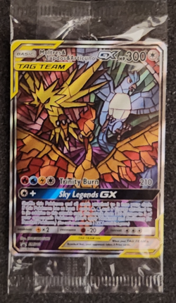 2019 Pokemon Moltres Zapdos Articuno GX Tag Team SM210 Black Star Promo-SEALED - Image 1