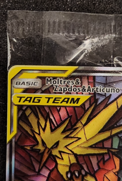 2019 Pokemon Moltres Zapdos Articuno GX Tag Team SM210 Black Star Promo-SEALED - Image 2