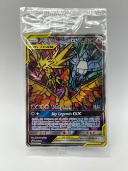 2019 Pokemon Moltres Zapdos Articuno GX Tag Team SM210 Black Star Promo SEALED - Image 1