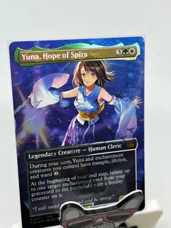 Yuna, Hope of Spira (Borderless Chocobo Track Foil) Final Fantasy MTG FIN 0571 - Image 1