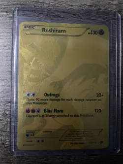 Pokemon TCG Reshiram Full Art Secret Rare Holo Card Legendary Treasures 114/113 - Image 1