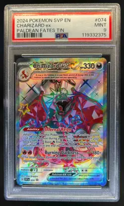 2023-25 Pokemon SV Black Star Promos SVP EN Charizard ex #074 PSA 9 - Image 1