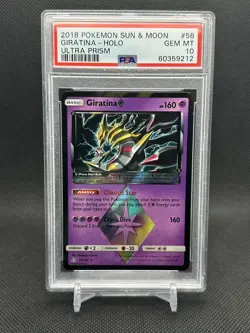 2018 Pokemon Sun and Moon Giratina-HOLO Ultra Prism PSA 10 (POP 91) - Image 1