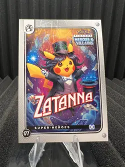 Zatanna (Pikachu) #177 Lazer Holo - Heros & Villains Flash Edition Pokemon - Image 1