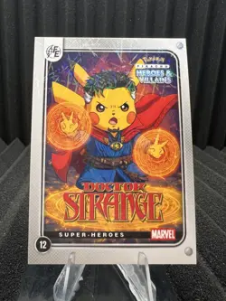 Doctor Strange (Pikachu) #12 Lazer Holo Heros & Villains Flash Edition - Pokemon - Image 1