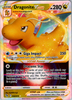 Dragonite VSTAR - 050/078 - Pokemon Go Sword & Shield Ultra Rare Card NM - Image 1