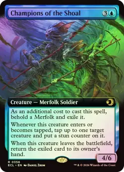 Champions of the Shoal Foil Extended Art Lorwyn Eclipsed NM MTG - Image 1