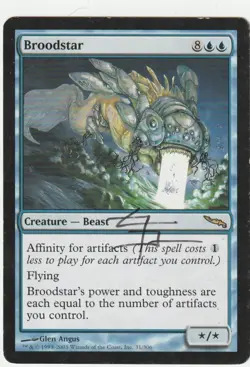 Mirrodin MTG Broodstar Signed by Glen Angus - Image 1