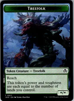 Magic | INR | Treefolk // Emblem - Wrenn and Seven Double-Sided Token | 17 // 27 - Image 1