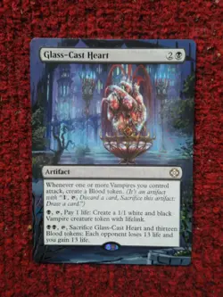 Glass-Cast Heart MTG The Lost Caverns of Ixalan Hand Painted Full Altered Art v - Image 2