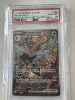 PSA 10 GEM MT Greninja ex 132 SFA Special Illustration 2024 Pokemon SVP EN - Image 1