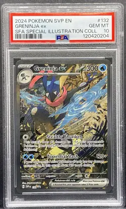 PSA 10 GEM MT Greninja ex 132 SFA Special Illustration 2024 Pokemon SVP EN - Image 1