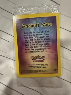 SEALED Ancient Mew Pokemon New Movie Promo Double Holo Foil Rare 1999-2000 MINT - Image 2