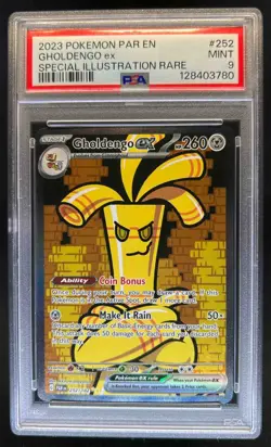 2023 Pokemon SV Paradox Rift PAR EN Gholdengo ex #252/182 PSA 9 - Image 1