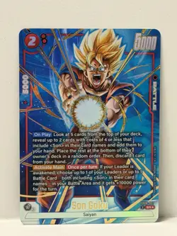 Son Goku FB08-007 Alternate Art Saiyan's Pride Dragon Ball English Card Fusion - Image 1