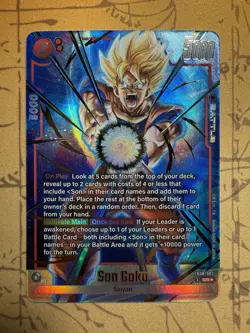 Son Goku FB08-007 Alternate Art Saiyan's Pride Dragon Ball English Card Fusion W - Image 1