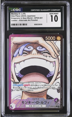 2024 Japanese ALT ART Leader Monkey D. Luffy OP09-061 One Piece CGC GEM MINT 10 - Image 1