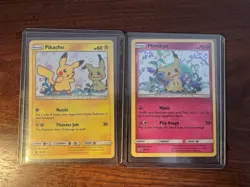 Pikachu SM162 And Mimikyu SM163 Holo Black Star Promo Great Condition POKEMON - Image 1