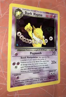 DARK HYPNO Pokemon Card 9/82 WoTC 2000 HOLO TCG Original Vintage RARE Rocket - Image 2